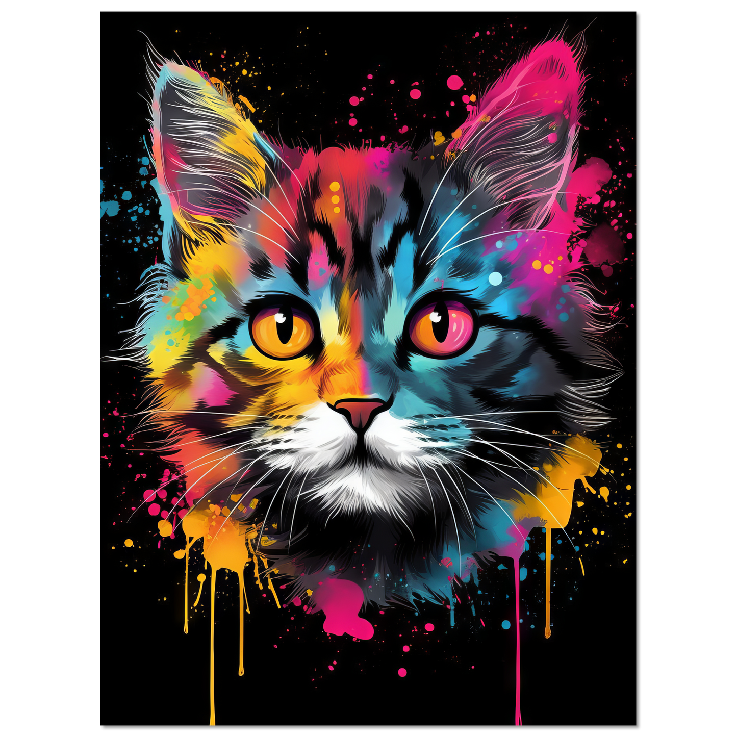 Cat Baby Kitten Pop Art (CAT75)