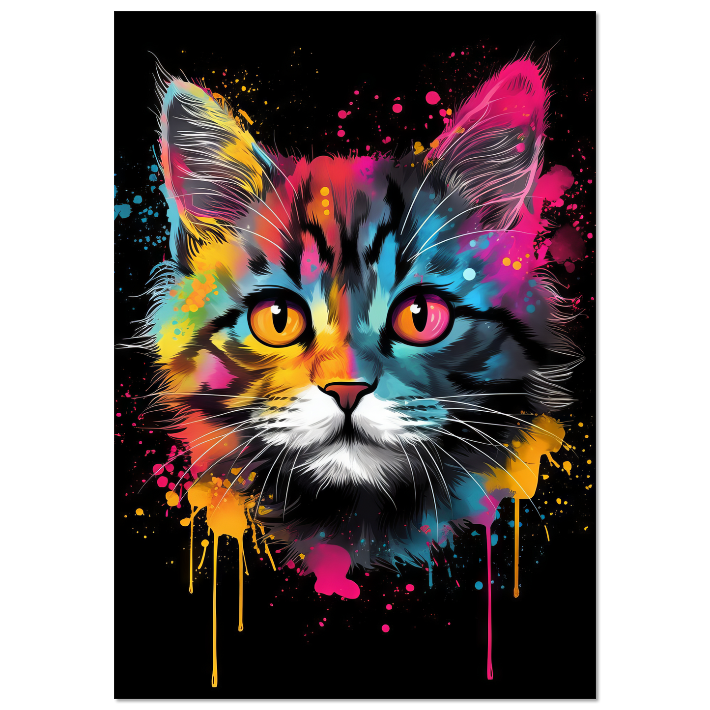 Cat Baby Kitten Pop Art (CAT75)