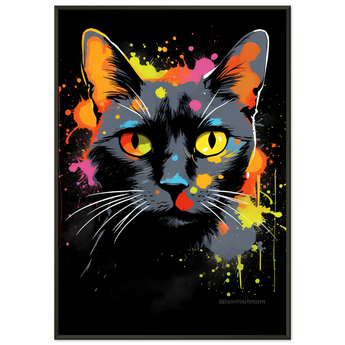 Katze Schwarz (Pop-Art) (CAT81)