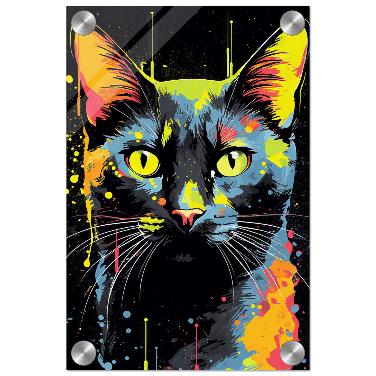 Katze Schwarz (Pop-Art) (CAT84)