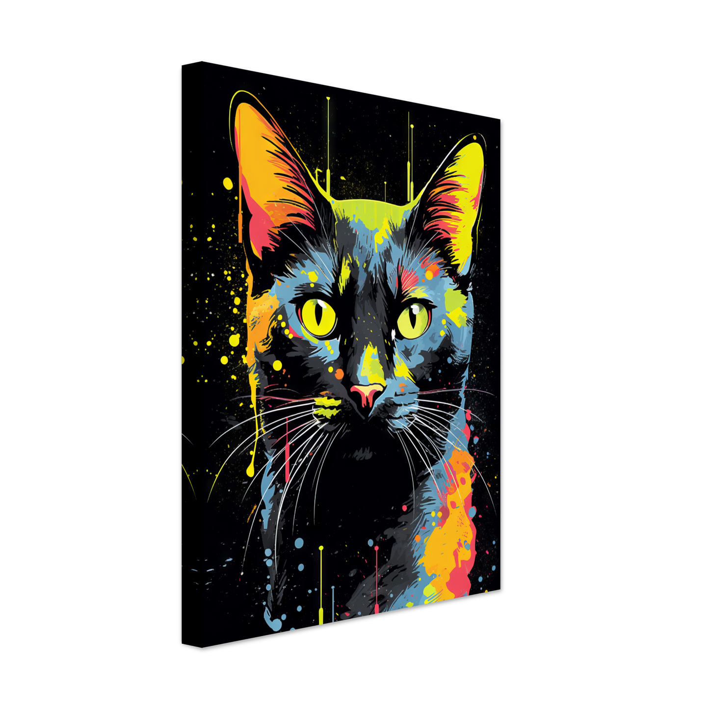 Katze Schwarz (Pop-Art) (CAT84)