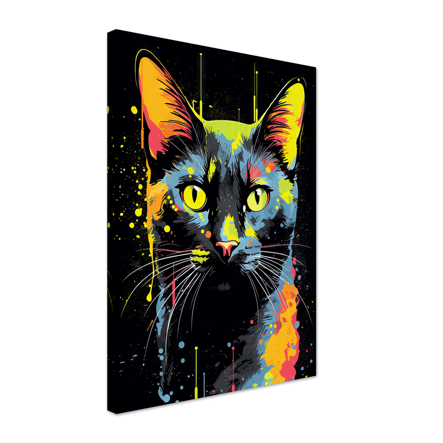 Katze Schwarz (Pop-Art) (CAT84)