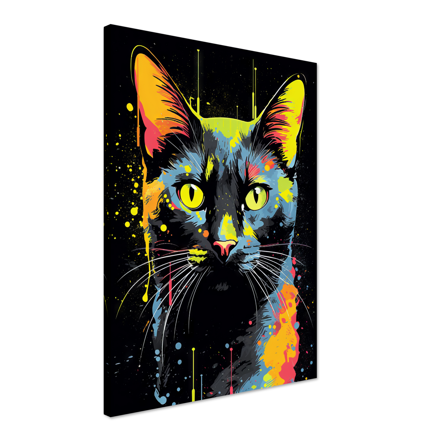 Katze Schwarz (Pop-Art) (CAT84)