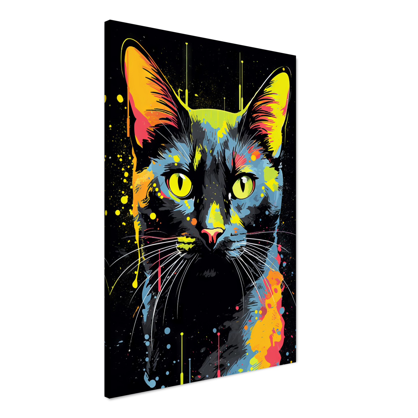 Katze Schwarz (Pop-Art) (CAT84)
