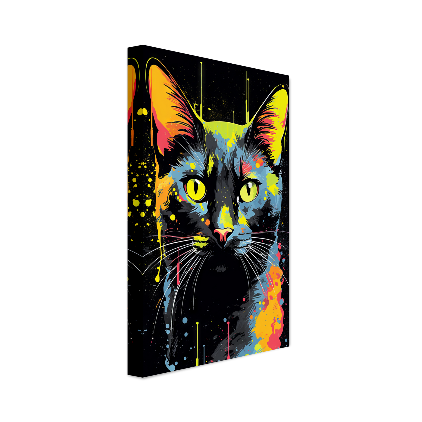 Katze Schwarz (Pop-Art) (CAT84)