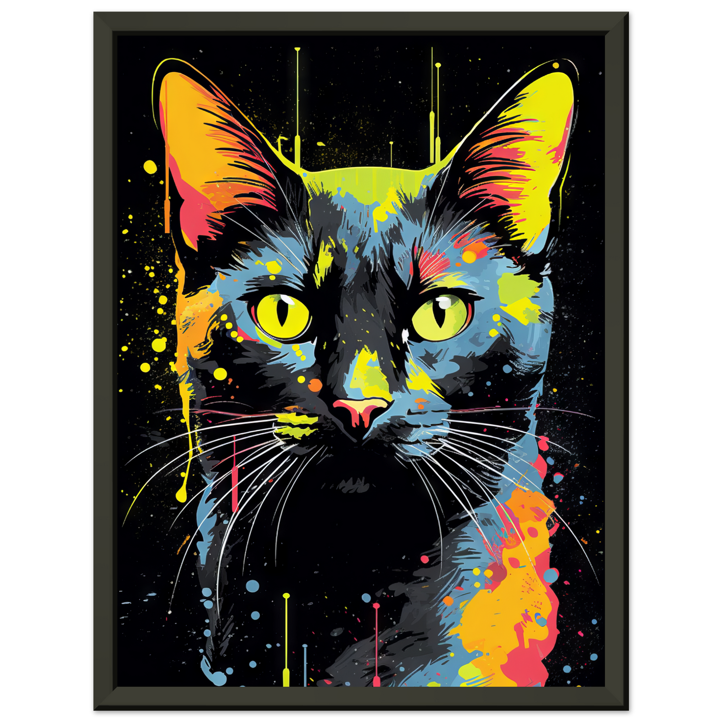 Katze Schwarz (Pop-Art) (CAT84)
