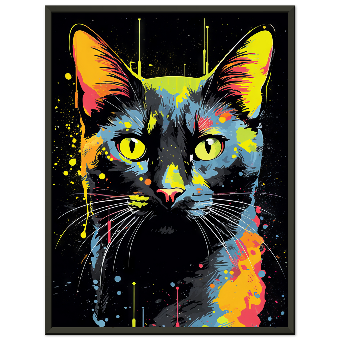 Katze Schwarz (Pop-Art) (CAT84)