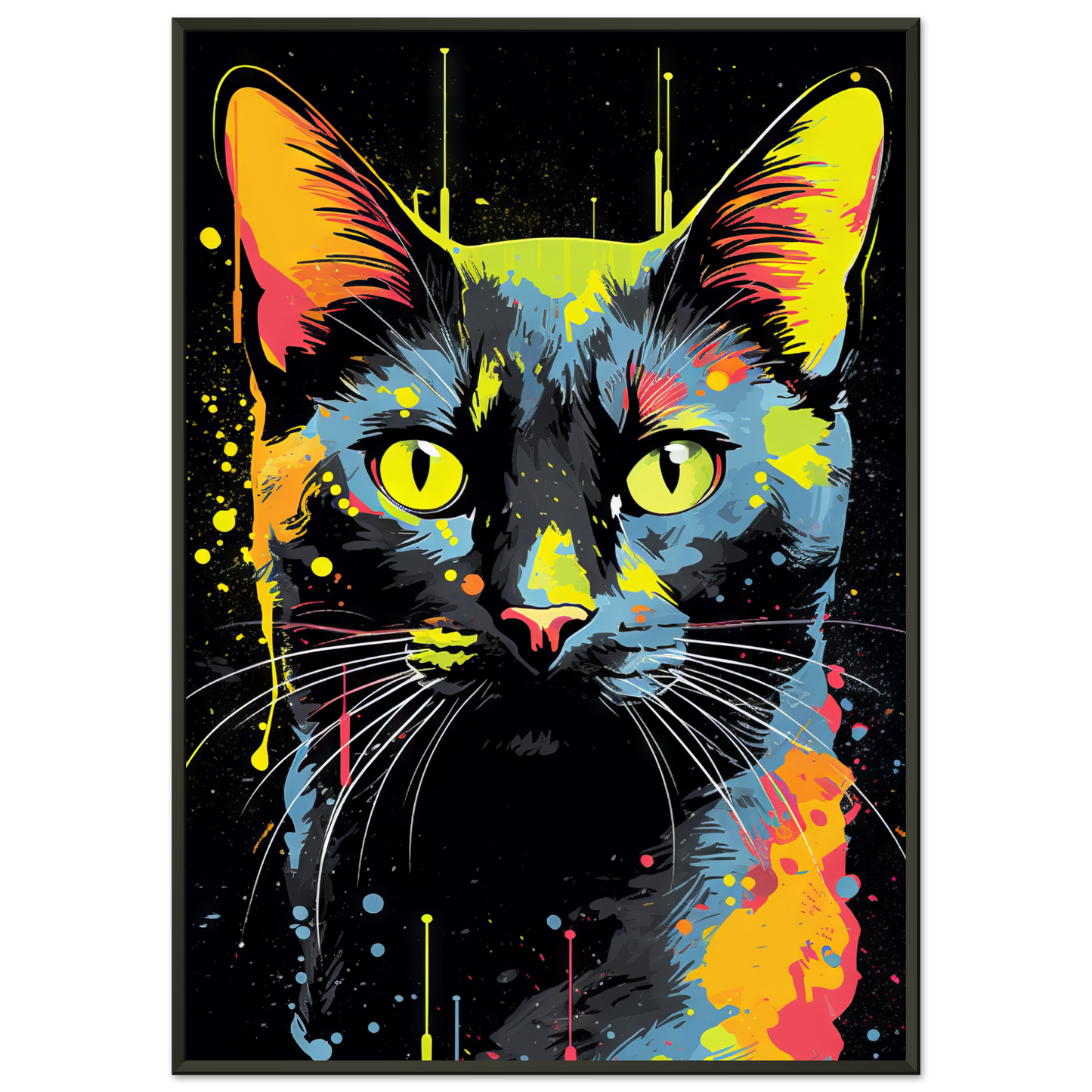 Katze Schwarz (Pop-Art) (CAT84)