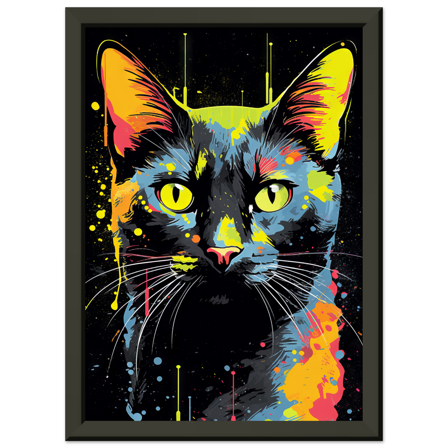 Katze Schwarz (Pop-Art) (CAT84)