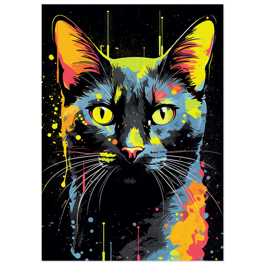Cat Black (Pop Art) (CAT84)