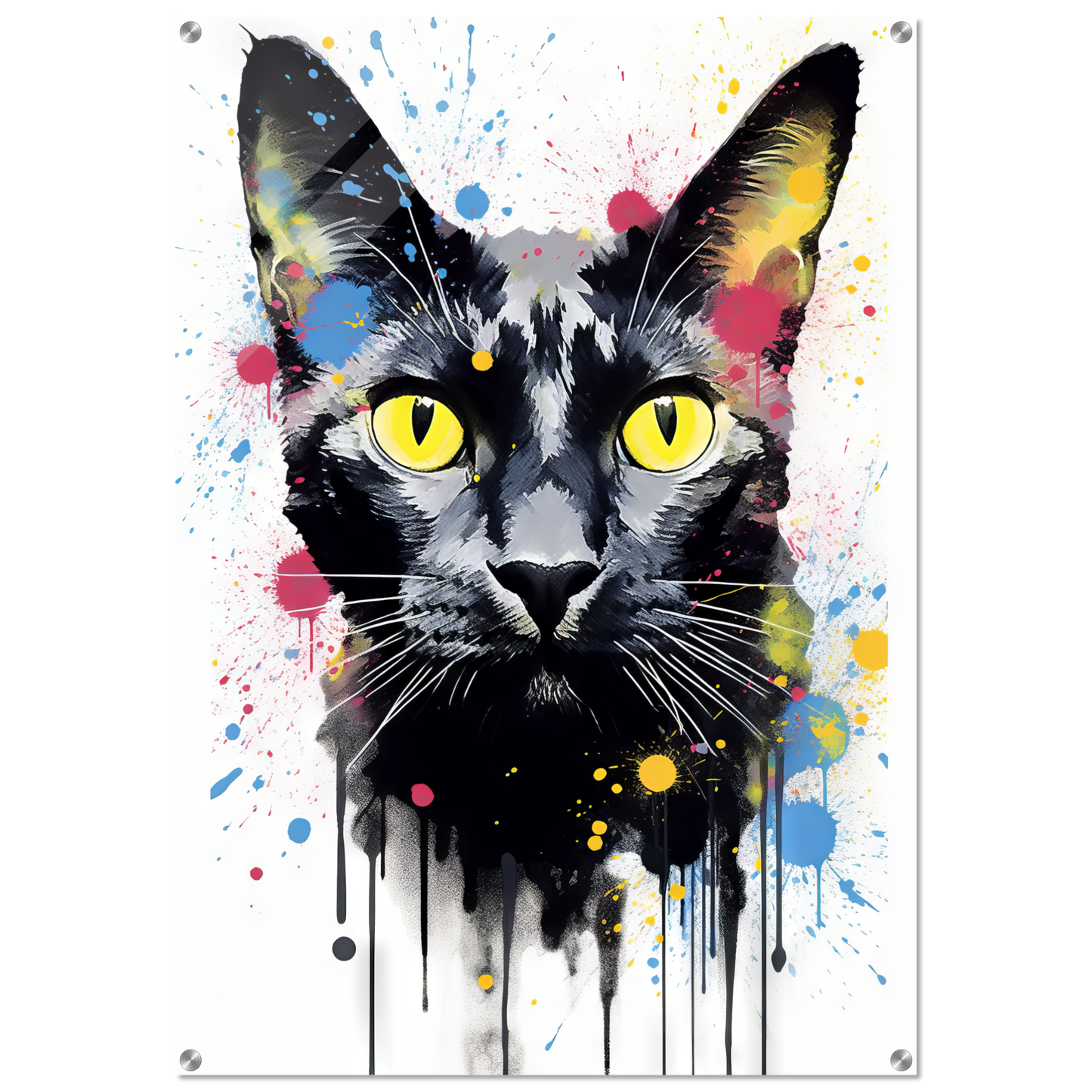 Katze Schwarz (Pop-Art) (CAT85)