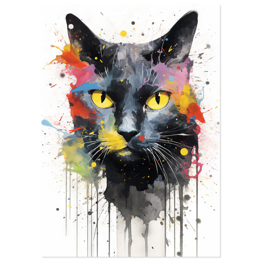 Cat Black (Pop Art) (CAT86)