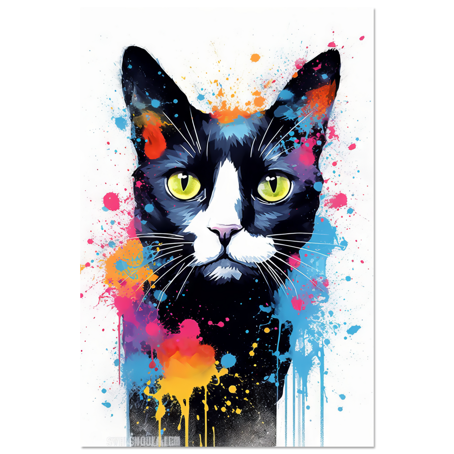 Cat Black (Pop Art) (CAT87)