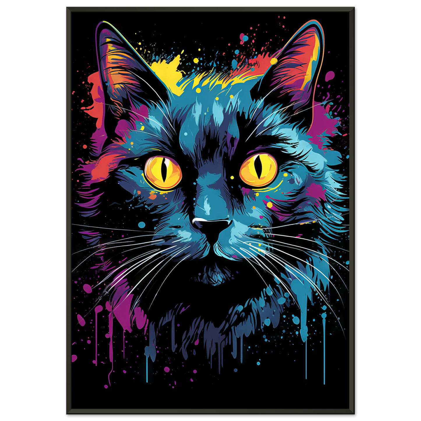 Katze Schwarz (Pop-Art) (CAT89)