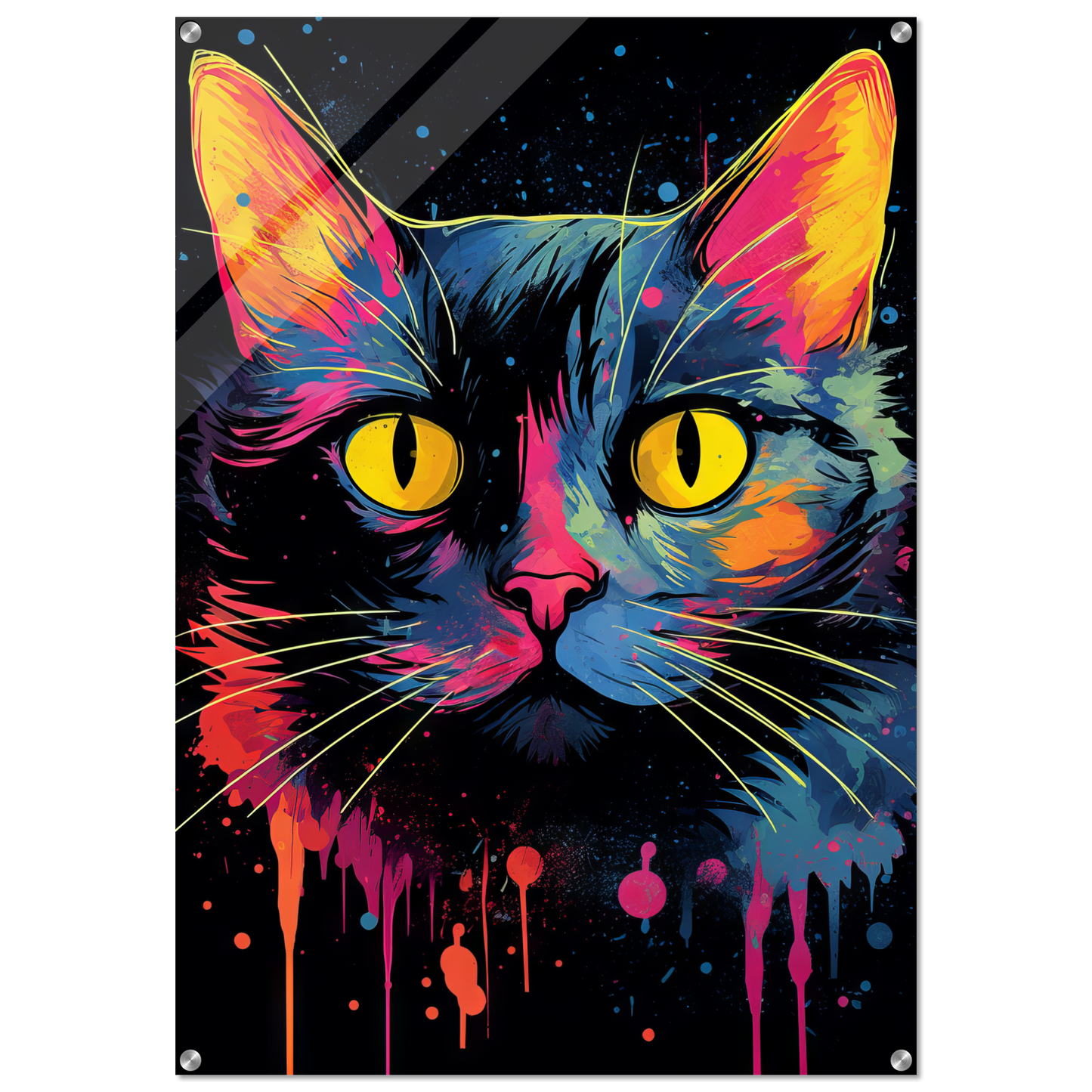 Katze Schwarz (Pop-Art) (CAT90)