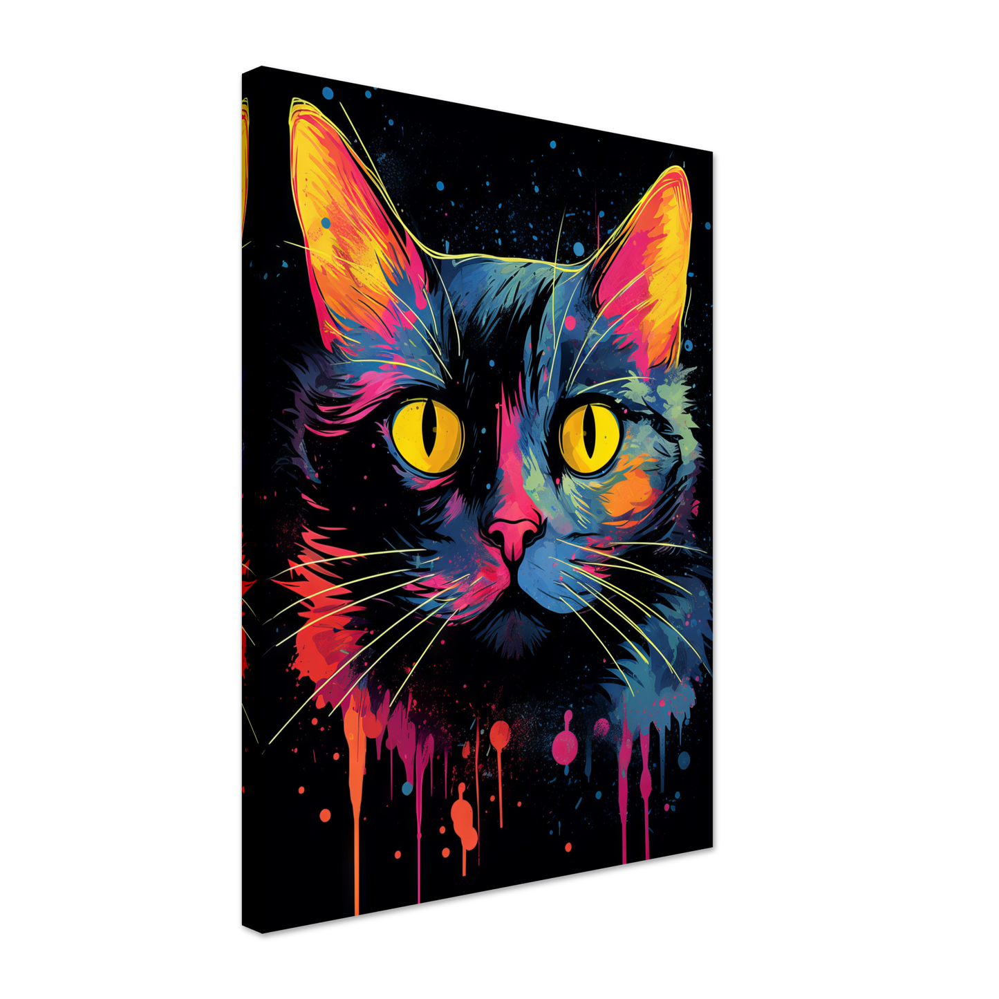 Katze Schwarz (Pop-Art) (CAT90)