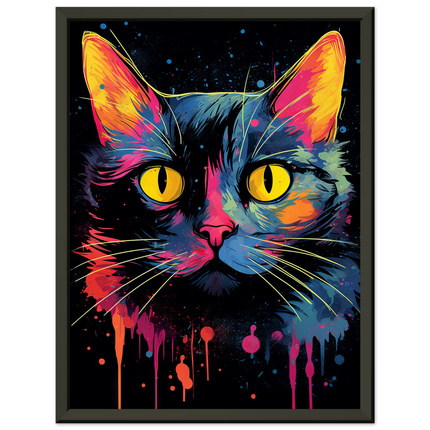 Katze Schwarz (Pop-Art) (CAT90)
