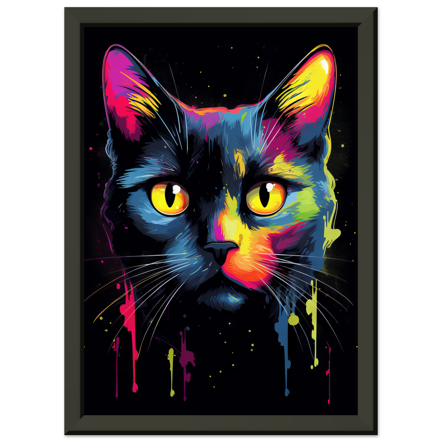 Katze Schwarz (Pop-Art) (CAT91)