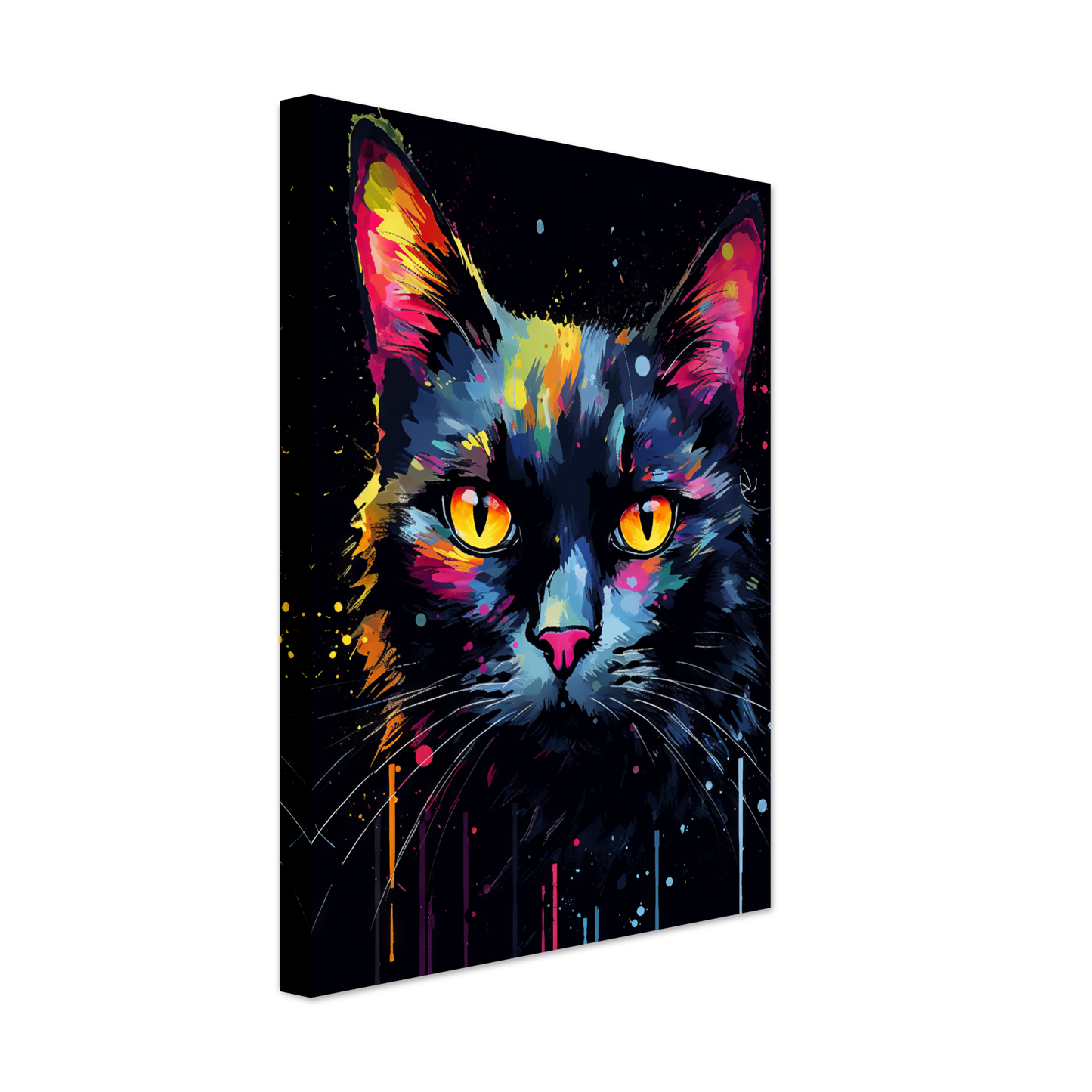 Katze Schwarz (Pop-Art) (CAT92)
