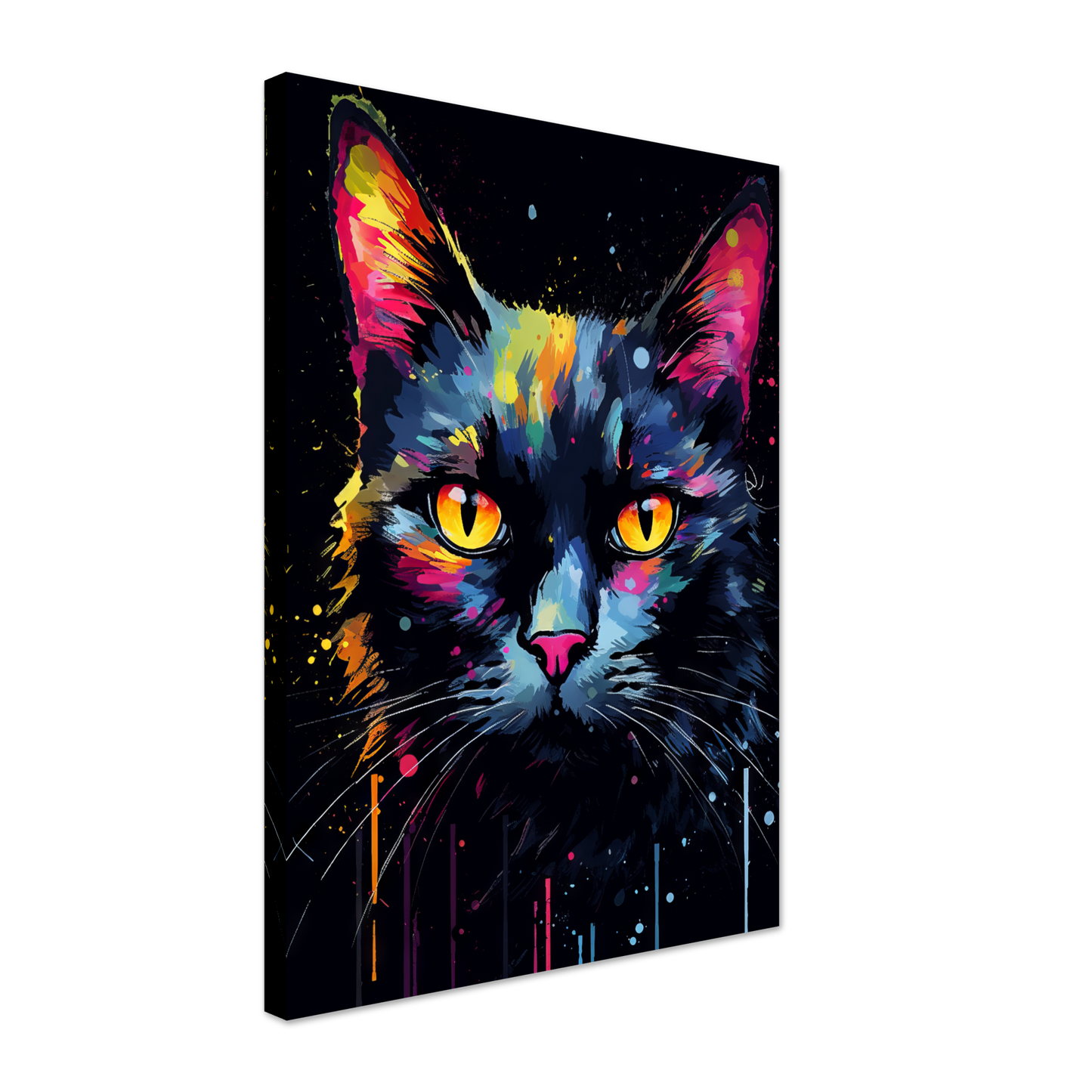Katze Schwarz (Pop-Art) (CAT92)