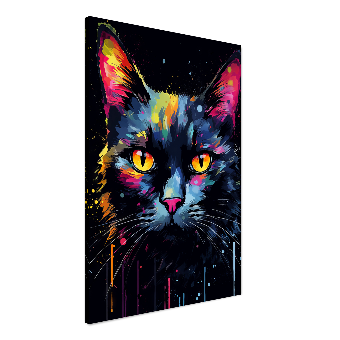Katze Schwarz (Pop-Art) (CAT92)