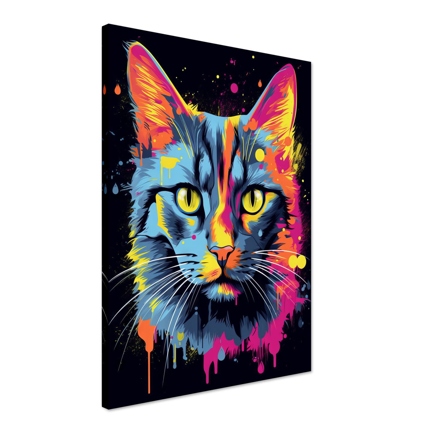 Cat gray mackerel pop art (CAT94)
