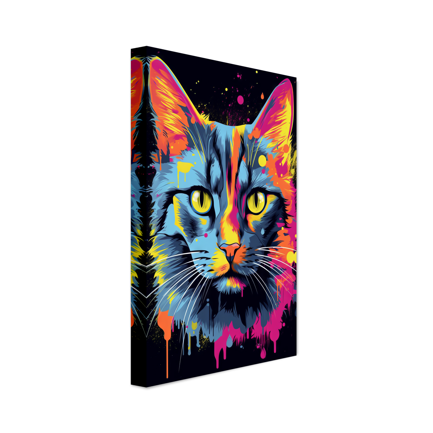 Cat gray mackerel pop art (CAT94)