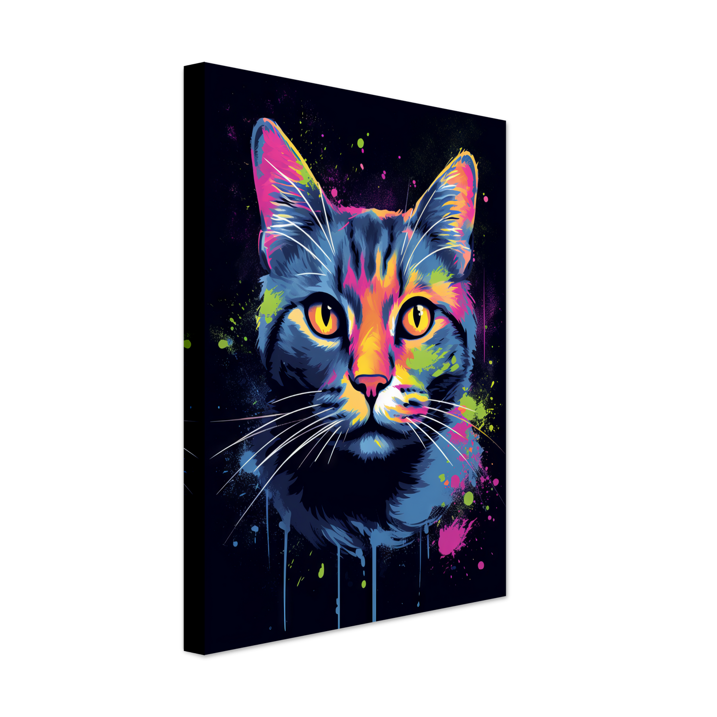 Cat gray mackerel pop art (CAT95)