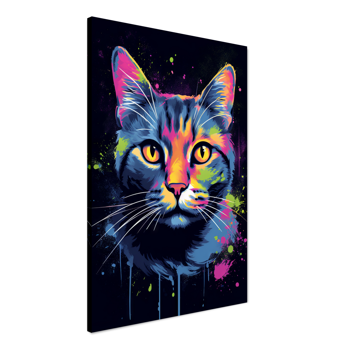 Cat gray mackerel pop art (CAT95)