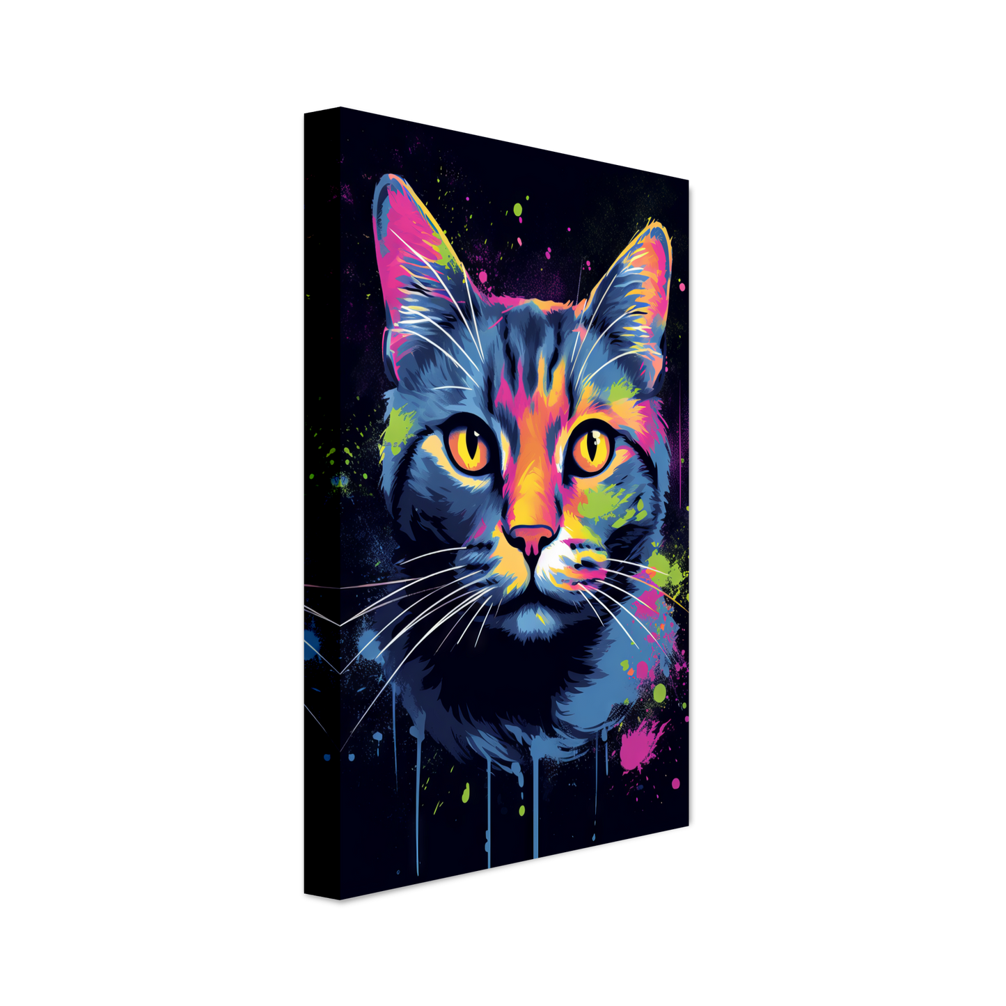 Cat gray mackerel pop art (CAT95)