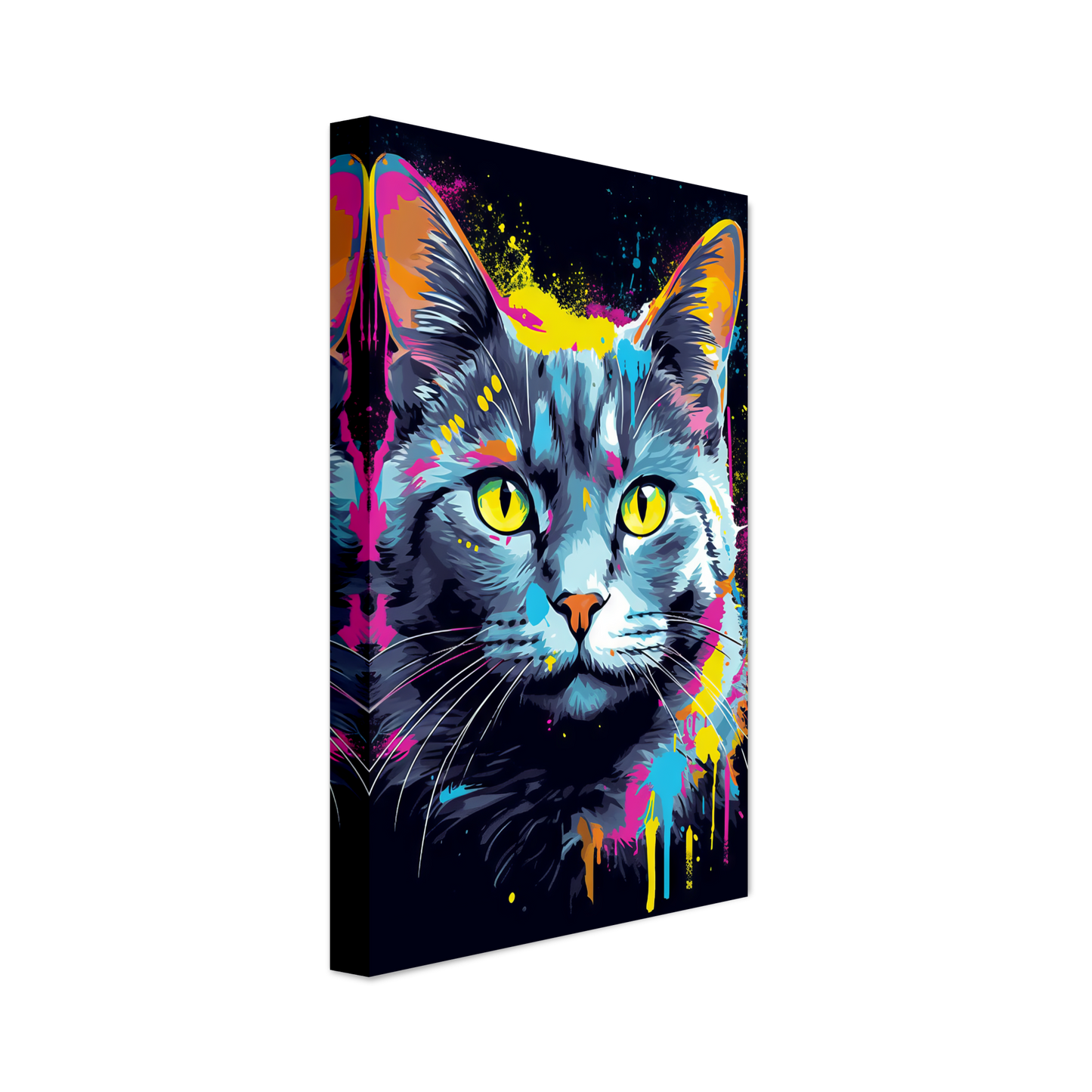 Cat gray mackerel pop art (CAT96)