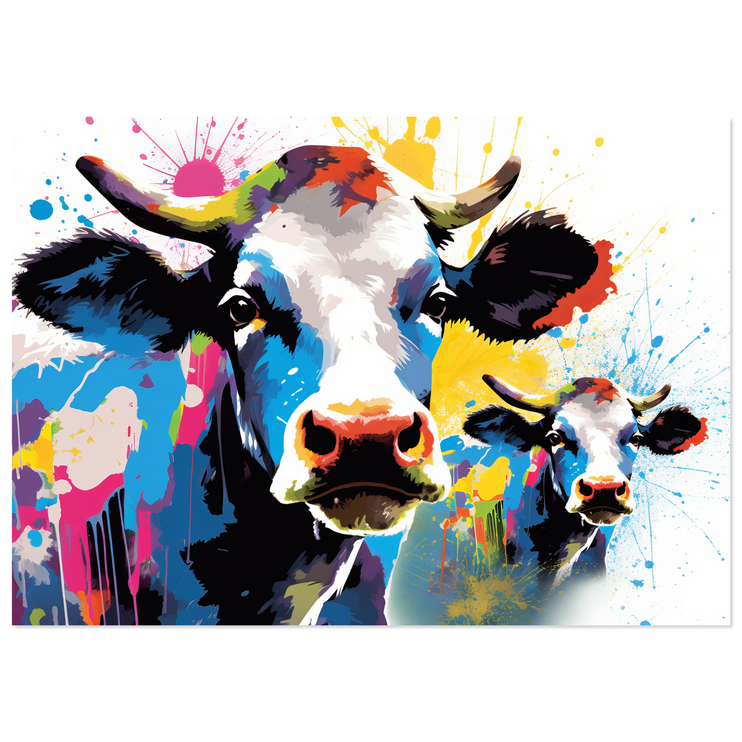 Kuh Kühe Pop-Art (COW13)