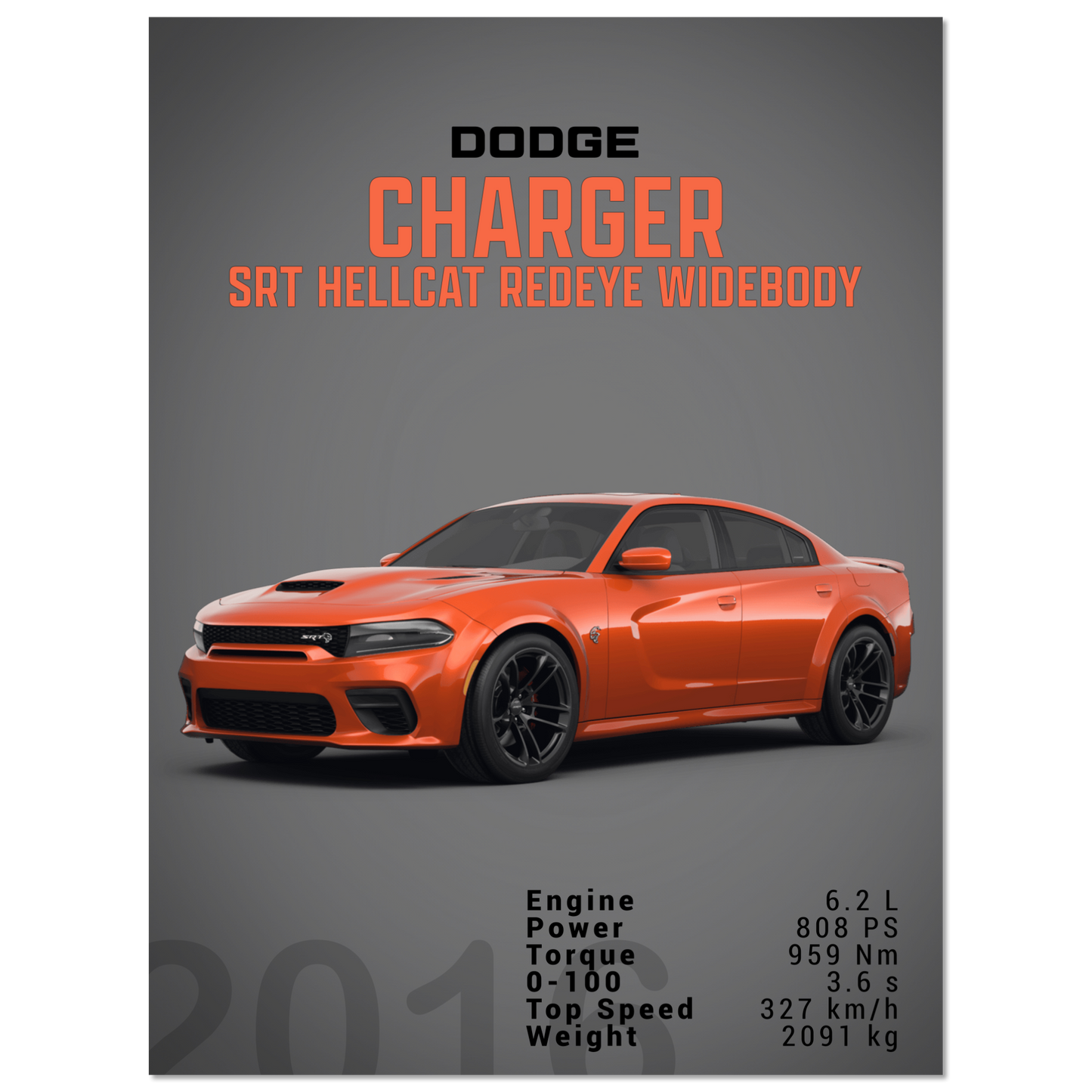 Dodge Charger SRT Hellcat Redeye Widebody (DODGE05D)