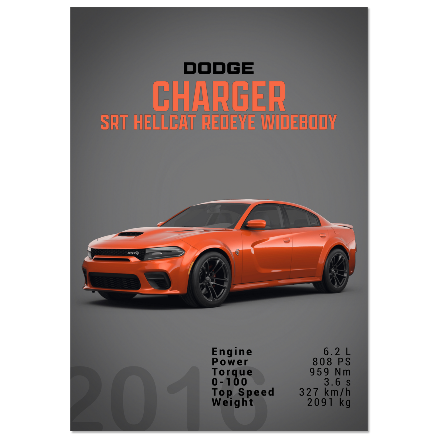 Dodge Charger SRT Hellcat Redeye Widebody (DODGE05D)