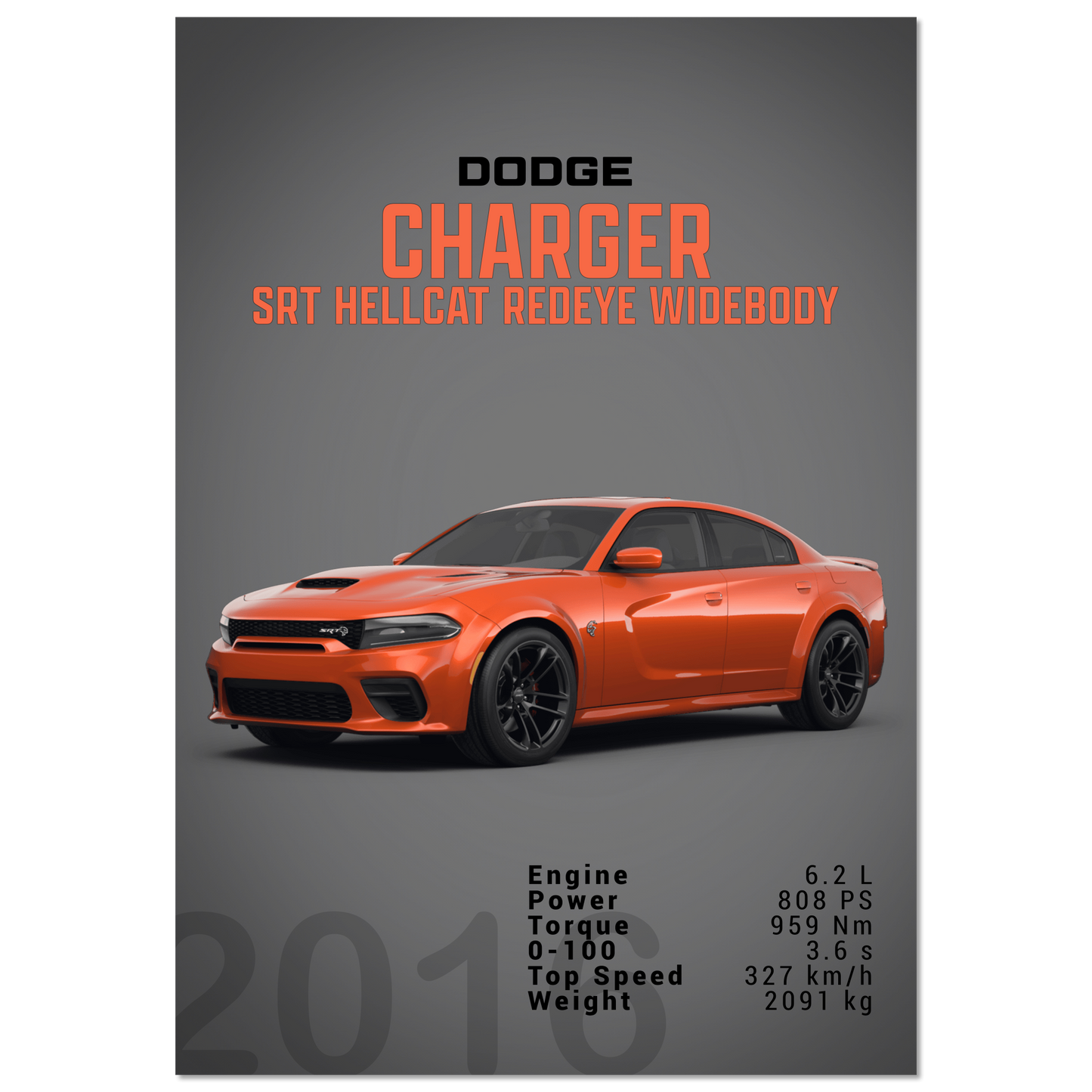 Dodge Charger SRT Hellcat Redeye Widebody (DODGE05D)