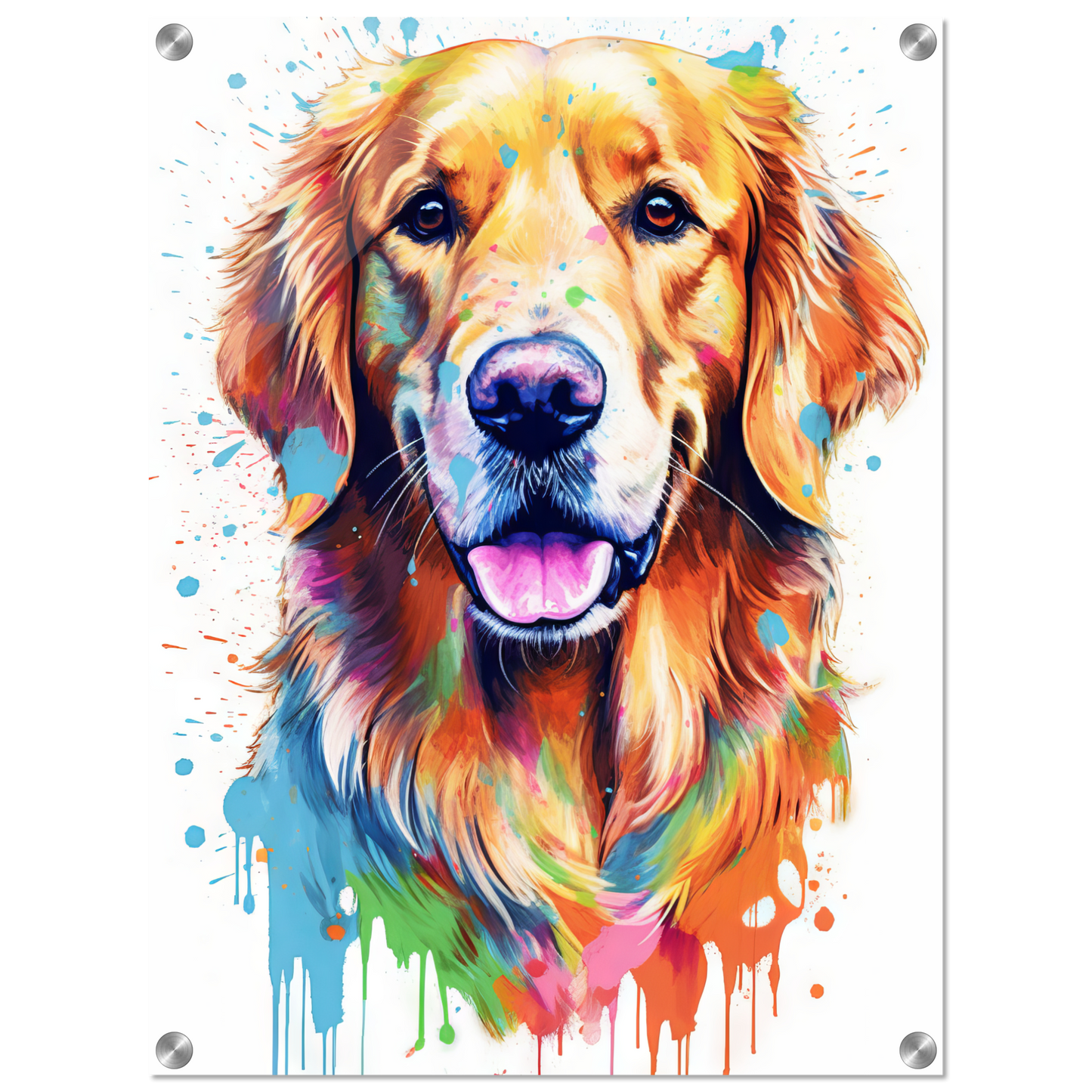 Dog Golden Retriever Pop Art (DOG96)