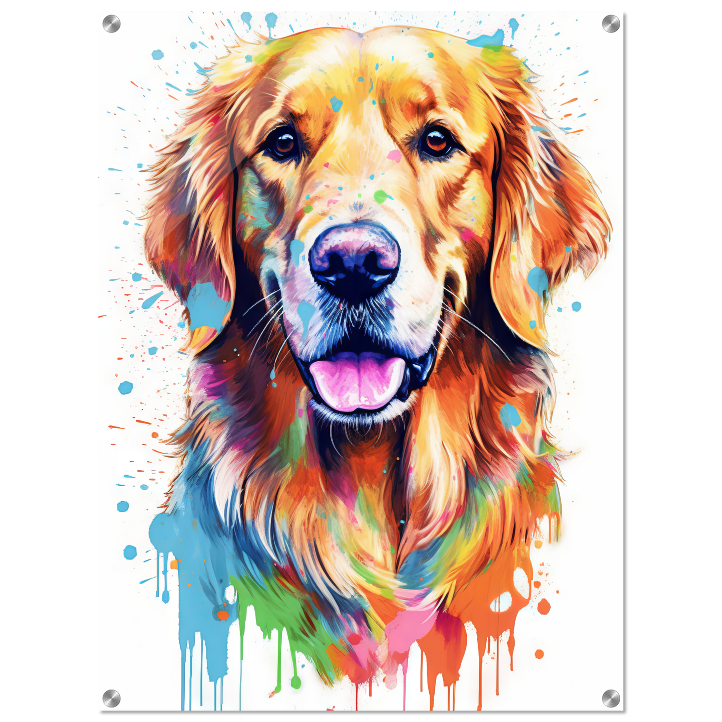 Dog Golden Retriever Pop Art (DOG96)
