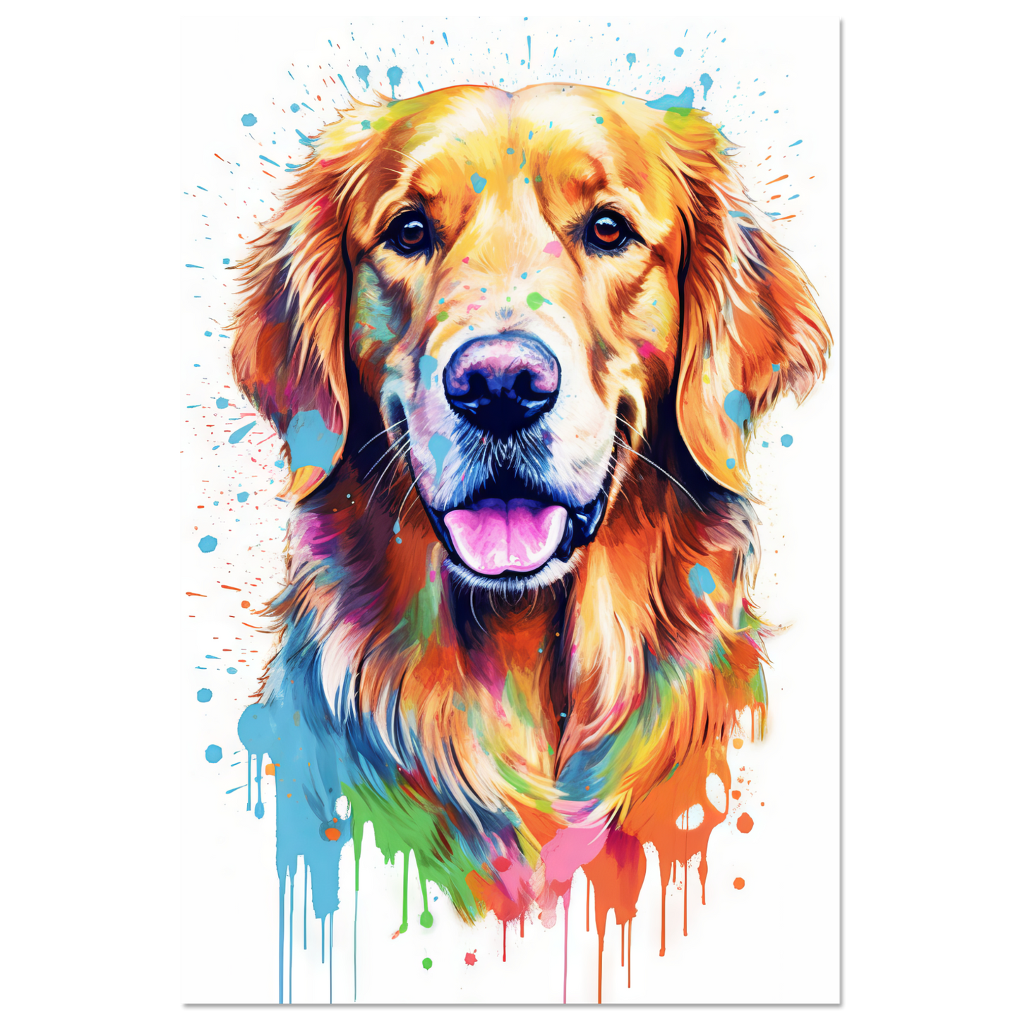 Dog Golden Retriever Pop Art (DOG96)