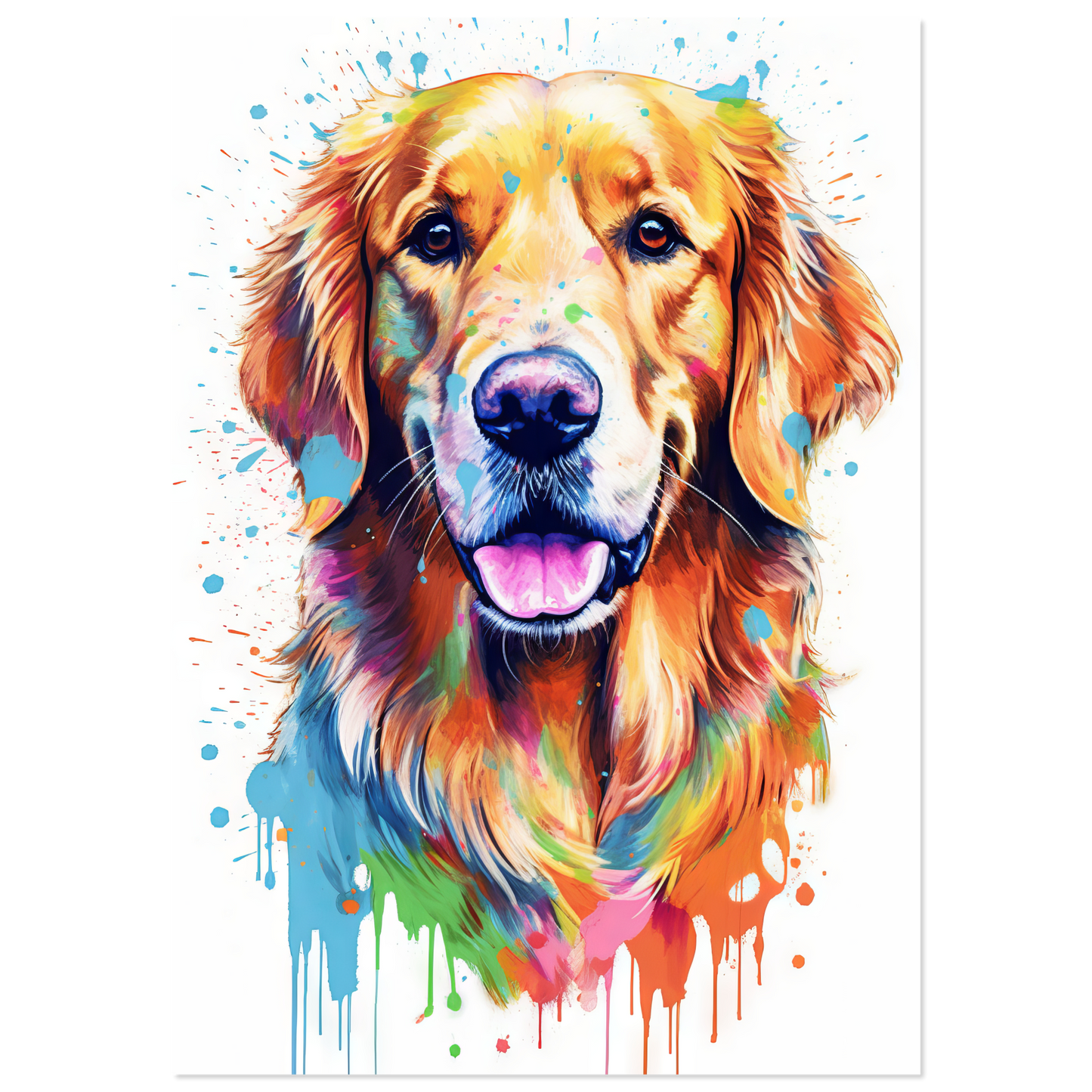 Dog Golden Retriever Pop Art (DOG96)