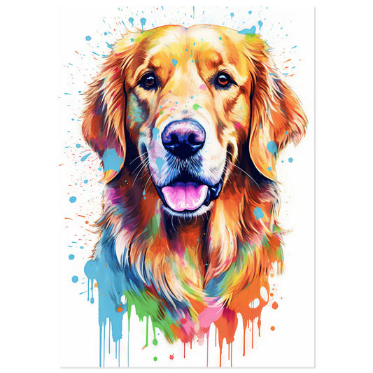 Dog Golden Retriever Pop Art (DOG96)