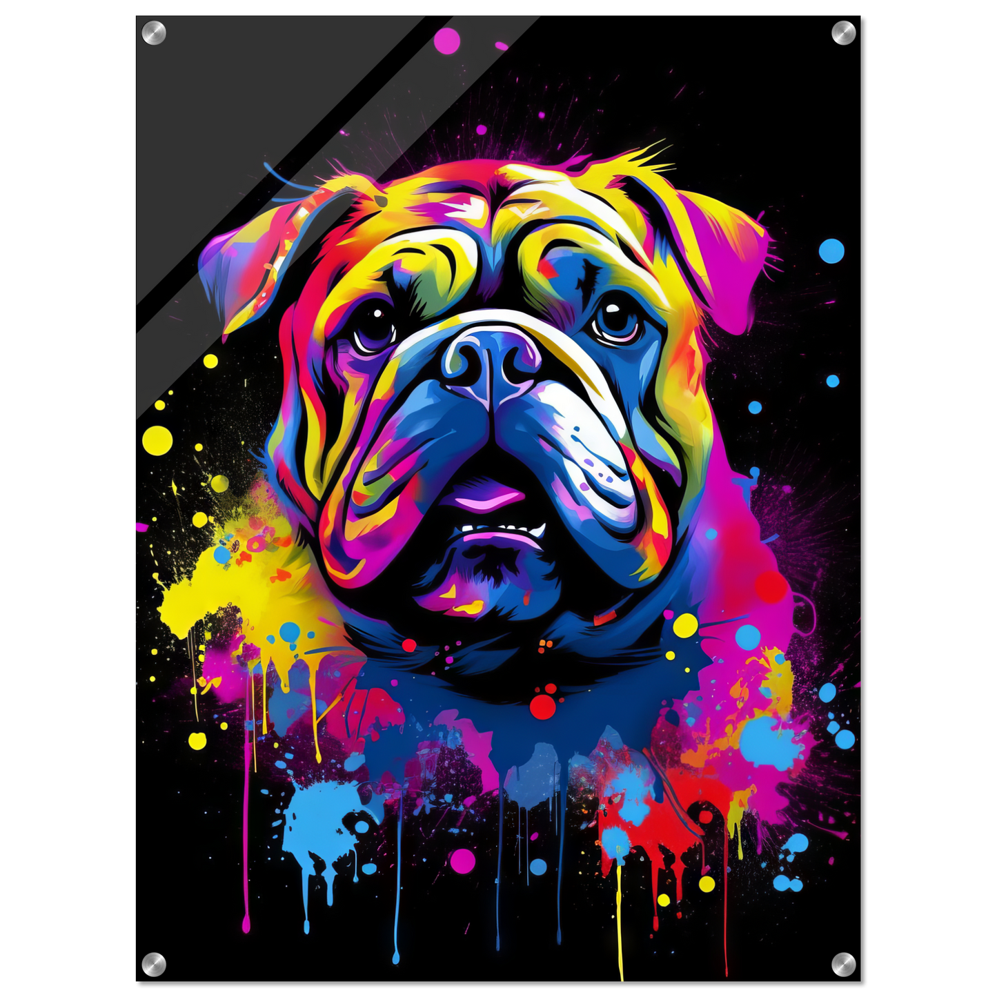 Dog Bulldog Pop Art (DOG101)