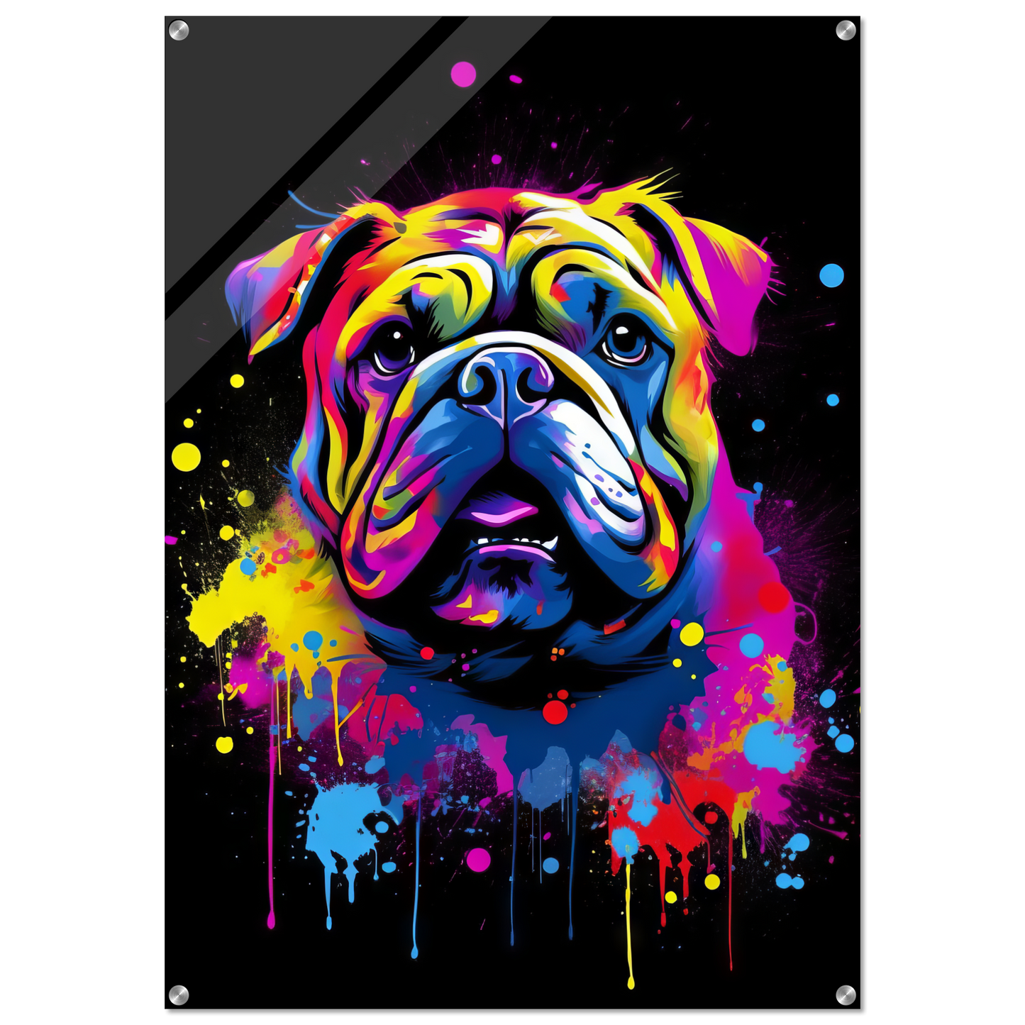 Dog Bulldog Pop Art (DOG101)