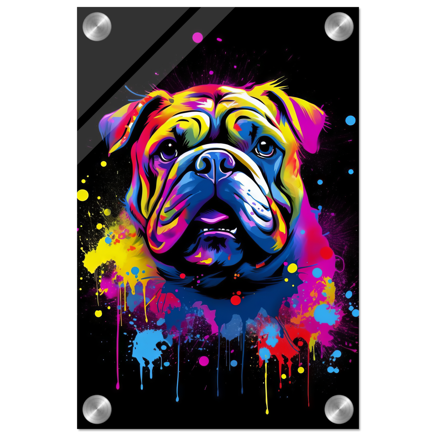 Dog Bulldog Pop Art (DOG101)