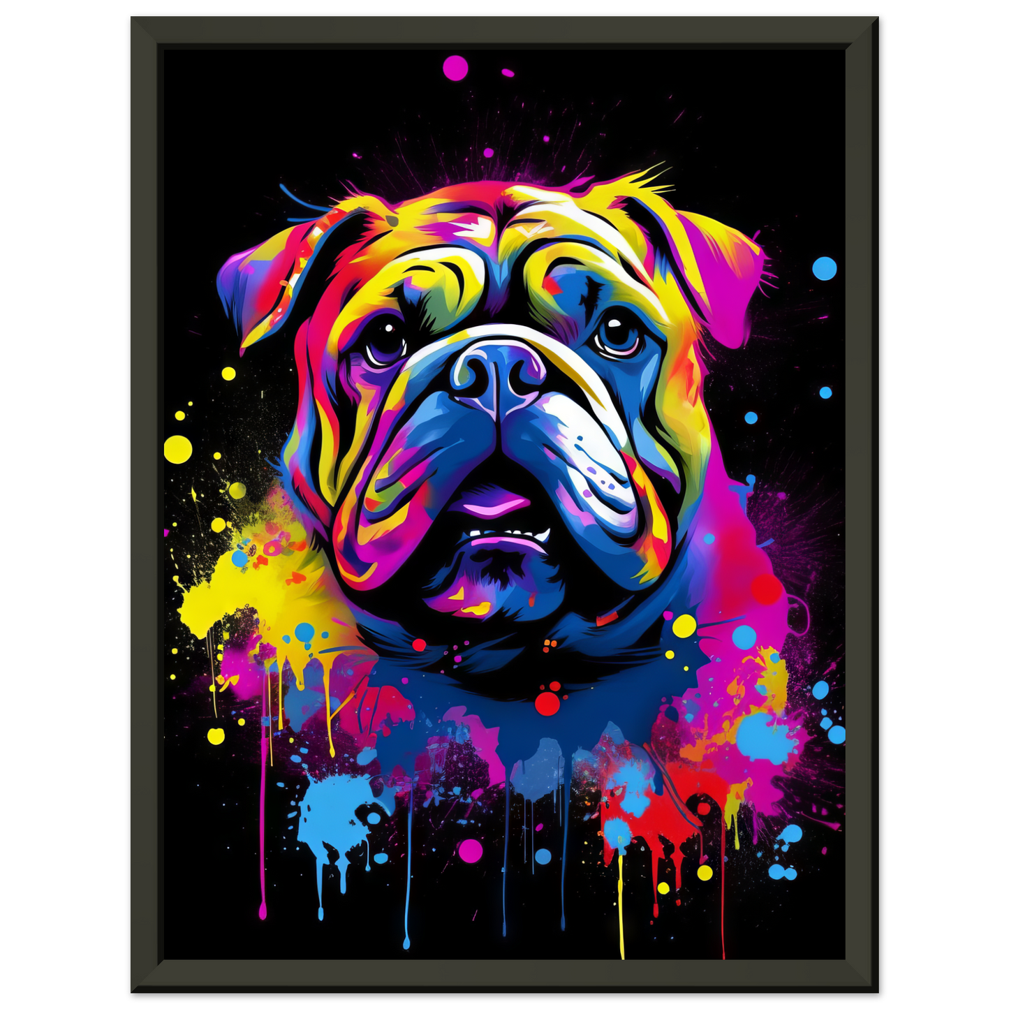 Dog Bulldog Pop Art (DOG101)