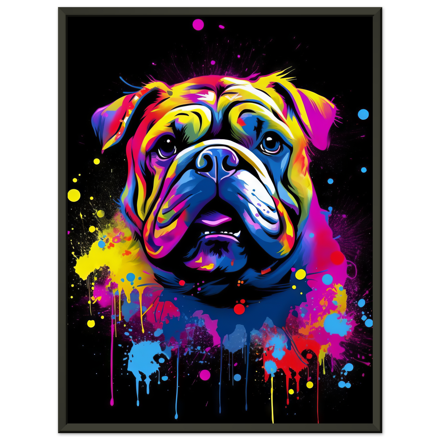 Dog Bulldog Pop Art (DOG101)