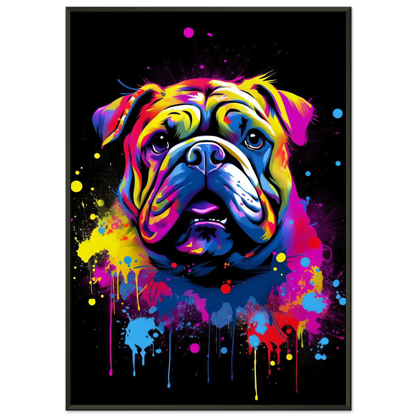 Dog Bulldog Pop Art (DOG101)