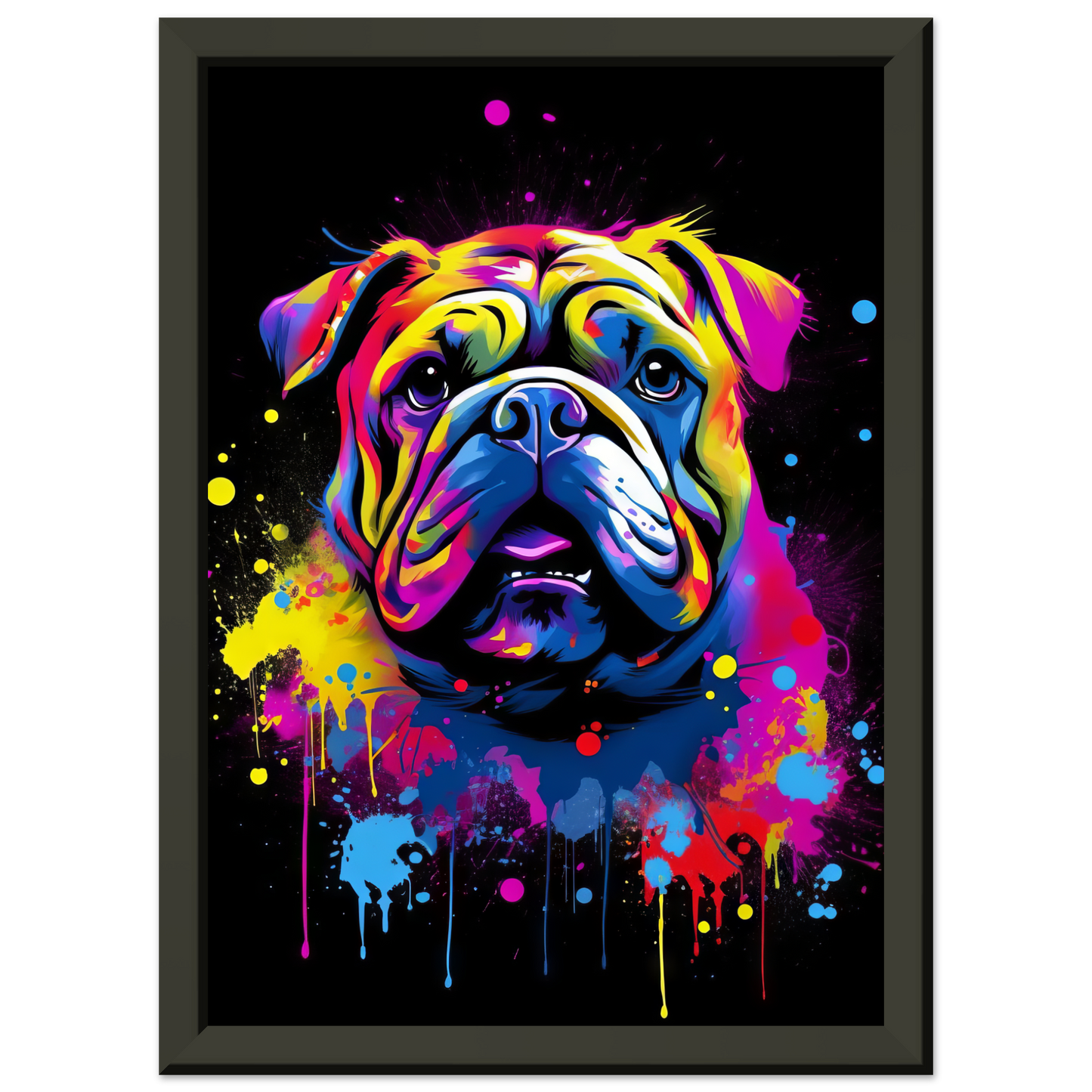 Dog Bulldog Pop Art (DOG101)