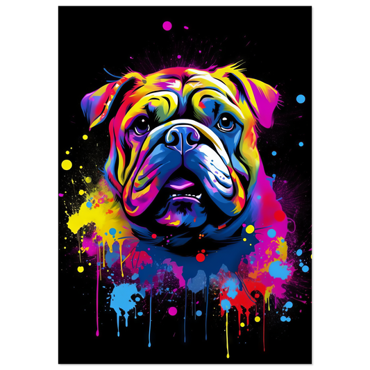 Dog Bulldog Pop Art (DOG101)