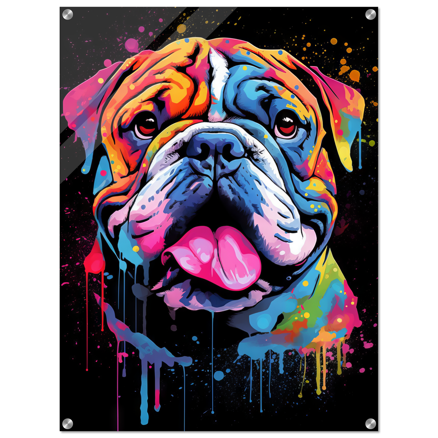 Dog Bulldog Pop Art (DOG102)