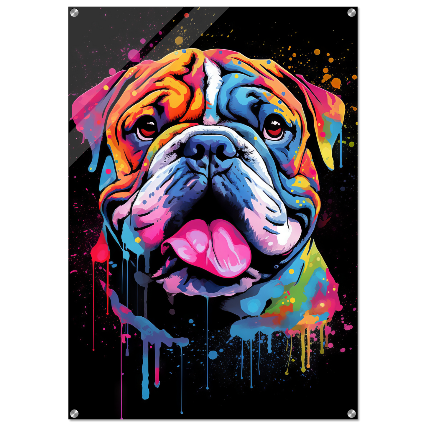Dog Bulldog Pop Art (DOG102)